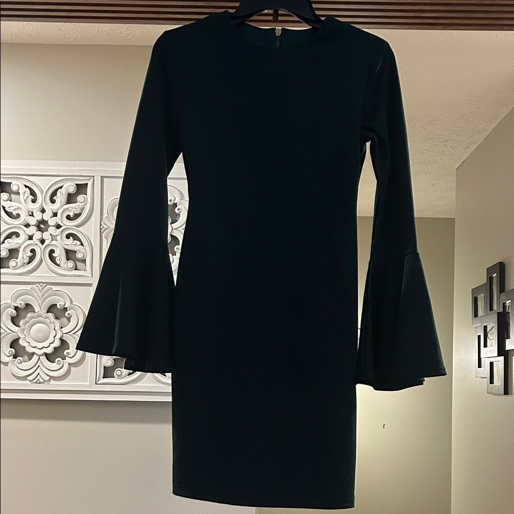B Darlin Green Long Sleeve Dress